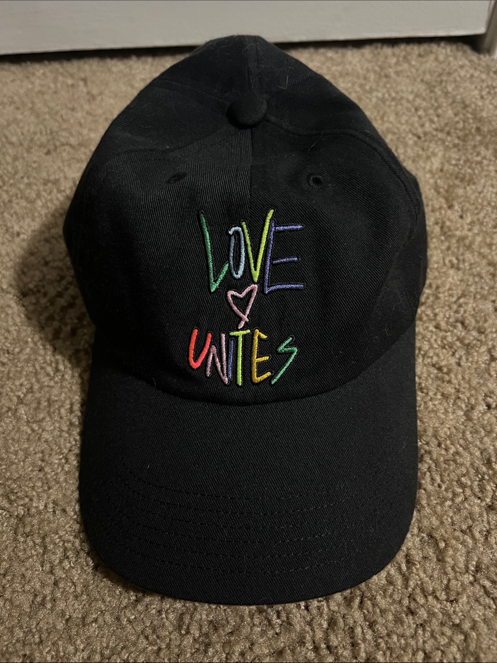 Adidas Love Unites Black Embroidered Cap
